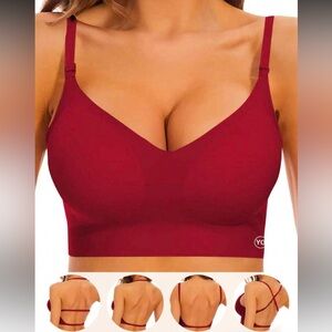 Red Strappy Back Bralette